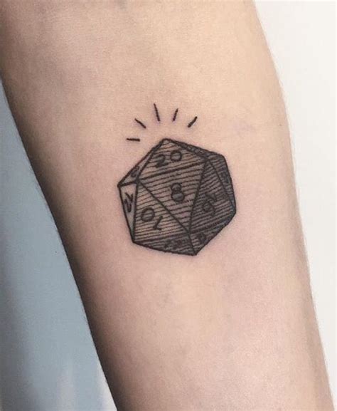 2 dice tattoo|20 sided dice tattoo.